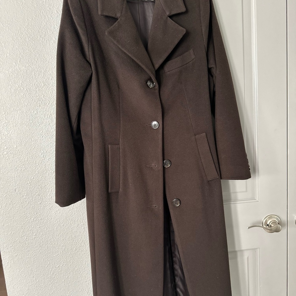 Genuine cashmere chocolate coat as new